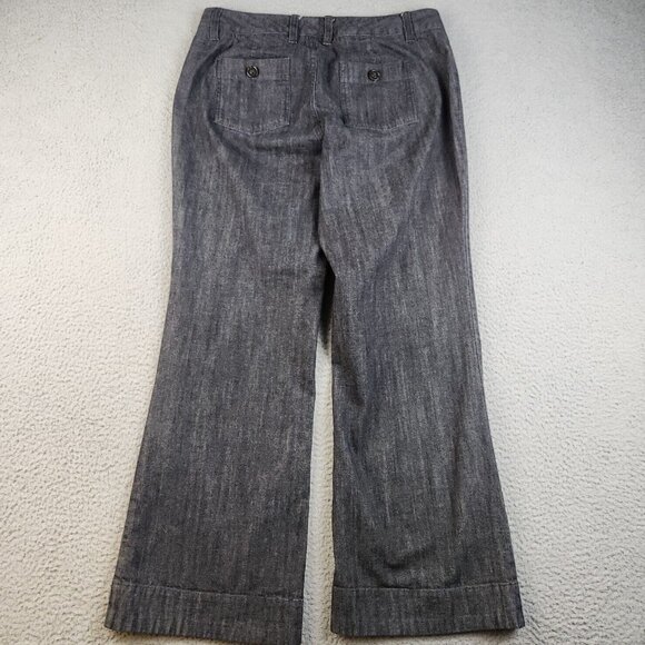 DOCKERS Pants Women's 8 Flare Cotton Twill Ideal Fit Casual Gray Metro Mid Rise - Picture 2 of 8